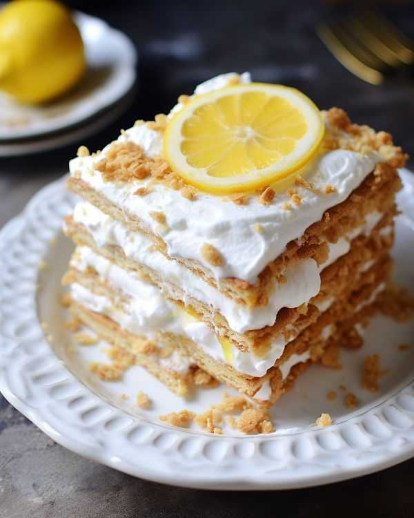 No Bake Lemon Icebox Cake No Bake Lemon Icebox Cake