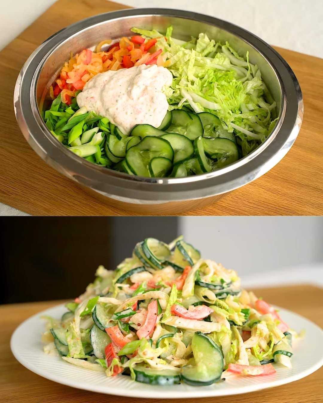 Cucumber and Chinese Cabbage Salad with Yogurt Dressing Cucumber and Chinese Cabbage Salad with Yogurt Dressing